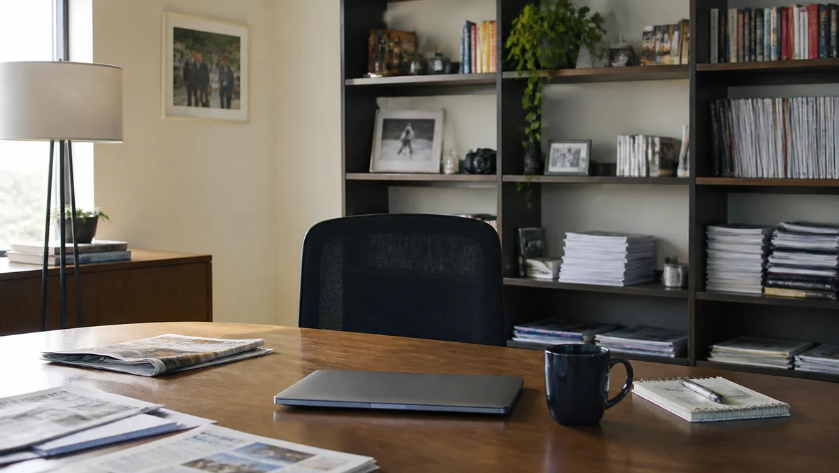 About Never Late News newsroom desk