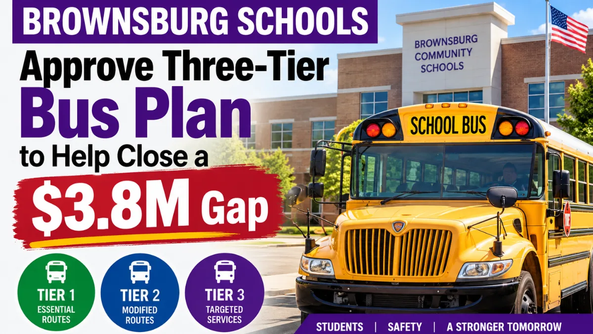 Brownsburg three-tier bus plan school buses