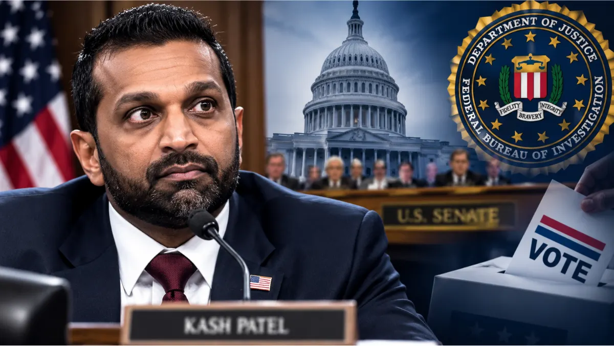 Legislative chamber seating illustrating the Kash Patel FBI Senate oversight hearing