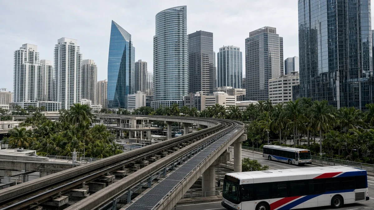 Miami-Dade budget bus service cuts and Metromover track