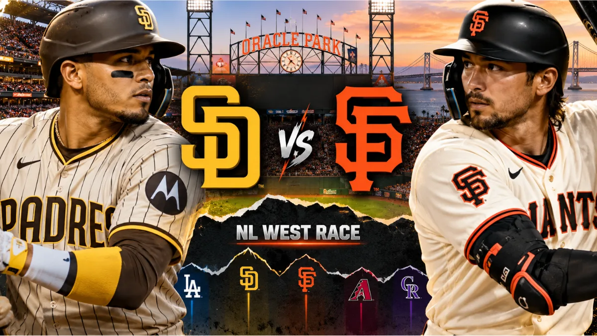 Padres vs Giants at Oracle Park San Francisco NL West race