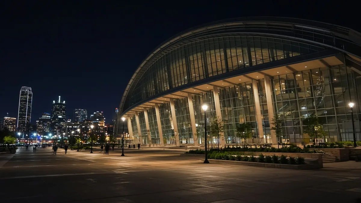 American Airlines Center exterior at night Cash Money tour