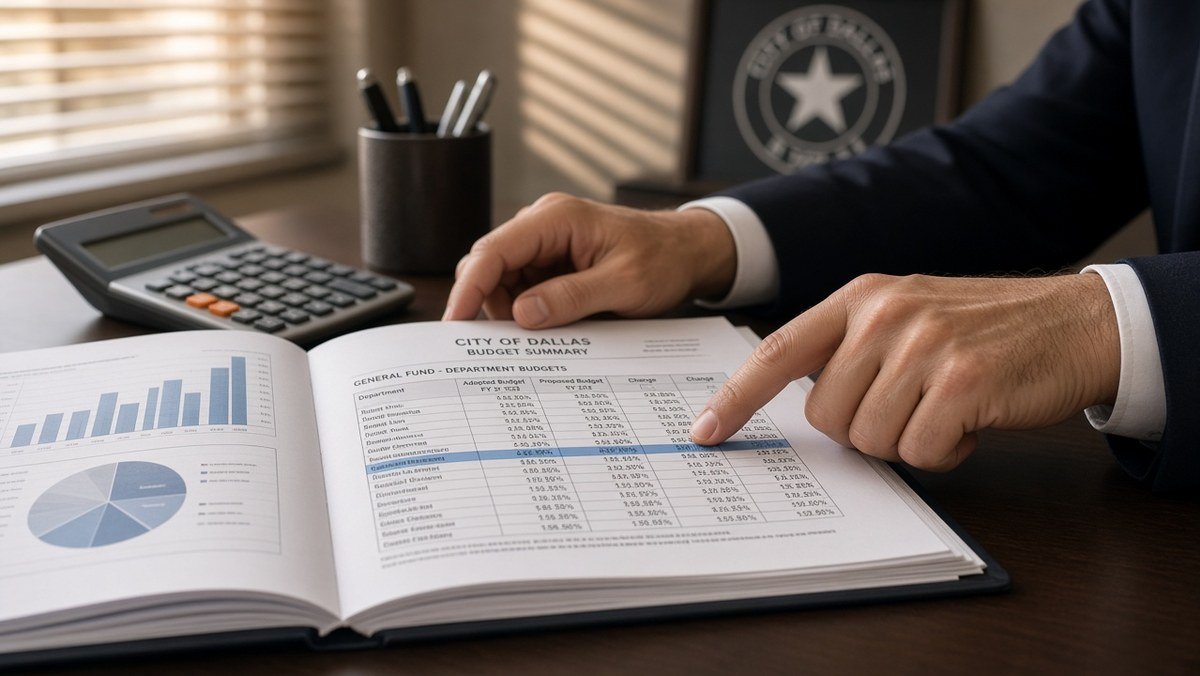 Dallas city budget documents for FY2026-27 tax rate story.