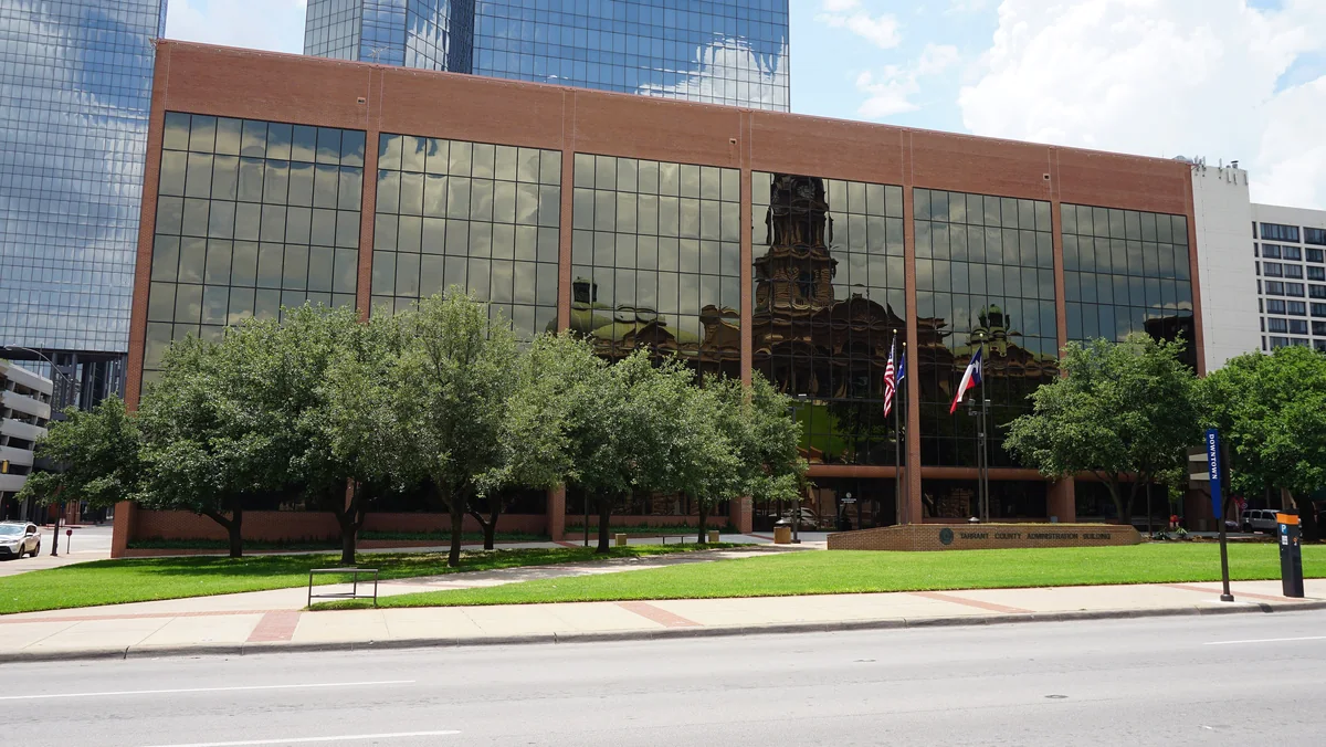 Tarrant County Administration Building on Weatherford Street in Fort Worth, where commissioners adopted the Tarrant County budget