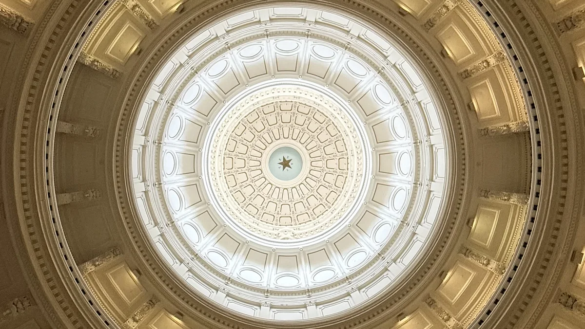 Interior of the Texas State Capitol dome in Austin, where lawmakers created the accounts now held by TEFA students